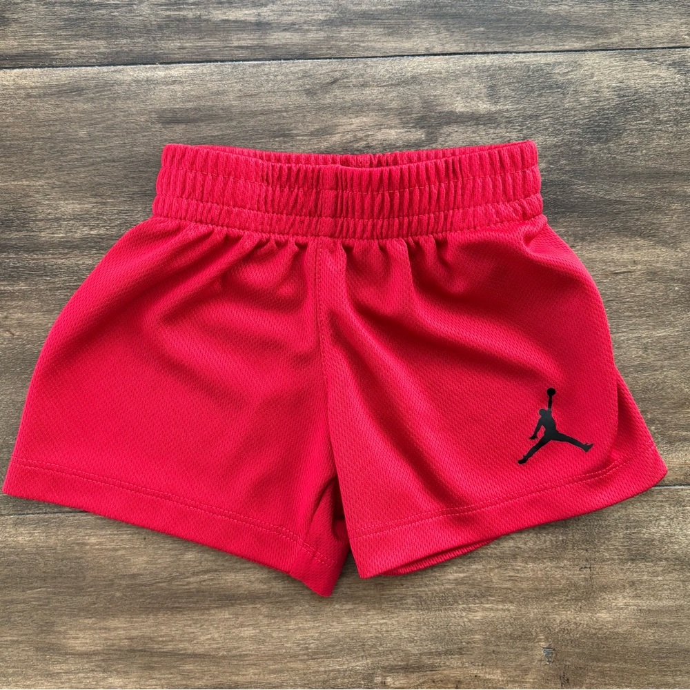 Jordan Kids Red Shorts. Size 12 Months